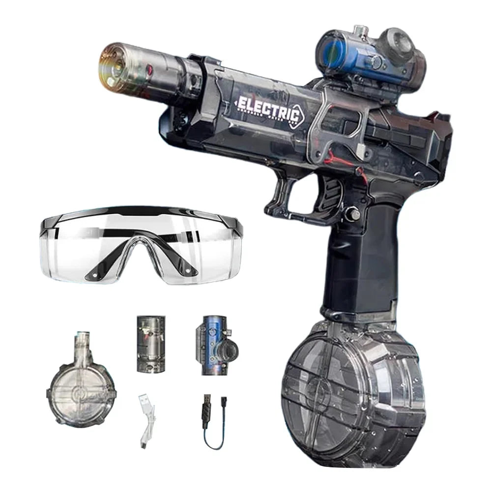 Summer Fun Unleashed Automatic Water Gun with Colorful Lights